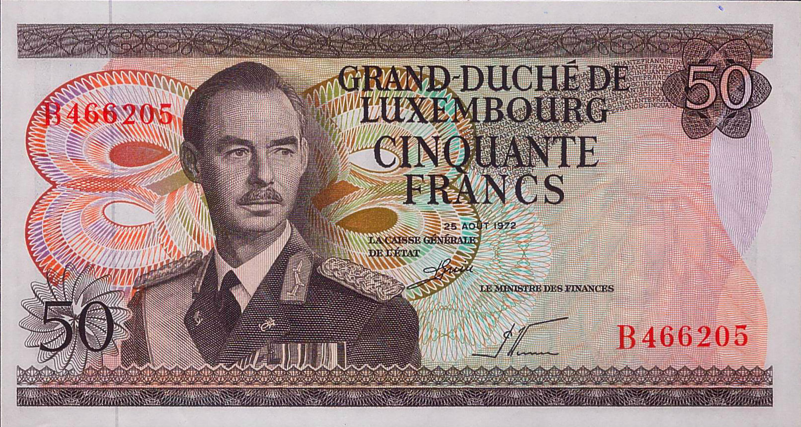 Luxembourg 50 1972 aUNC P-55/a